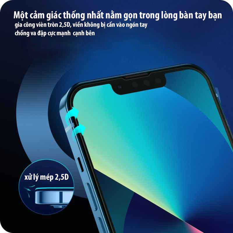 Kính cường lực iPhone 13 MINI [kính trong suốt] chống xước chống bám vân tay độ cứng cao 9h cho iphone 13 MINI  [Hàng chính hãng] [GAERU]