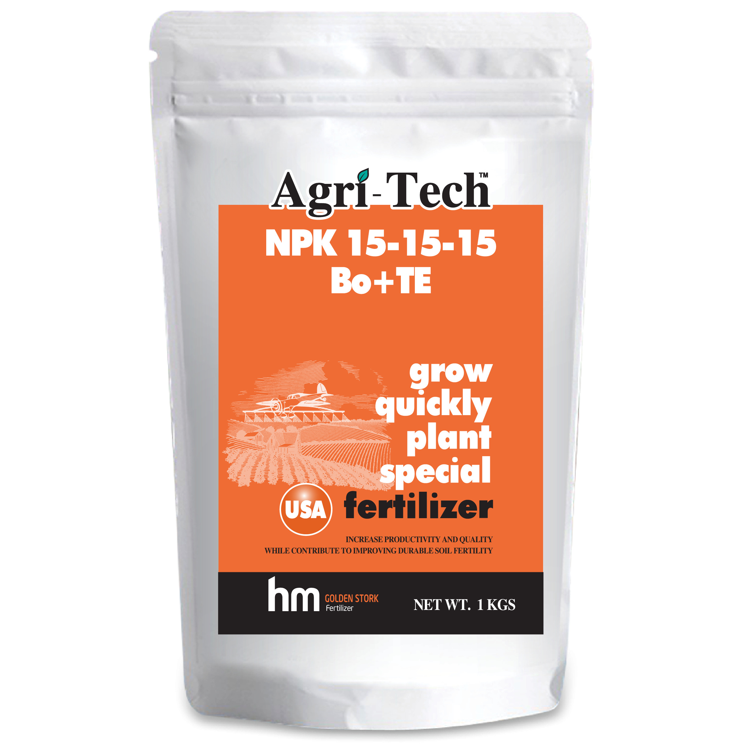 Phân bón Agri-tech NPK 15-15-15 (1kg)