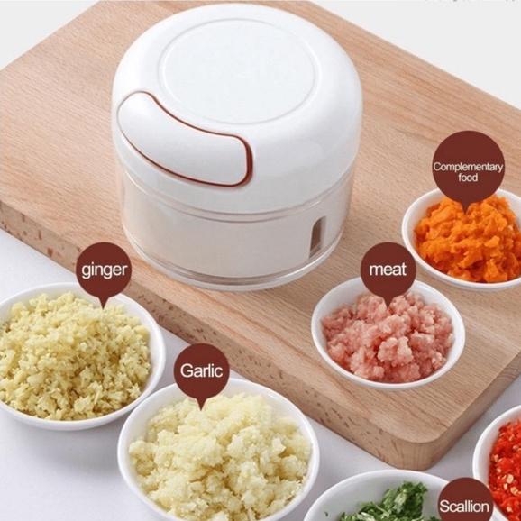 Máy Xay Tỏi Ớt , Giật Dây Cầm Tay Đa Năng Mini Food Chopper, Sử Dụng Dễ Dàng Tiện Lợi