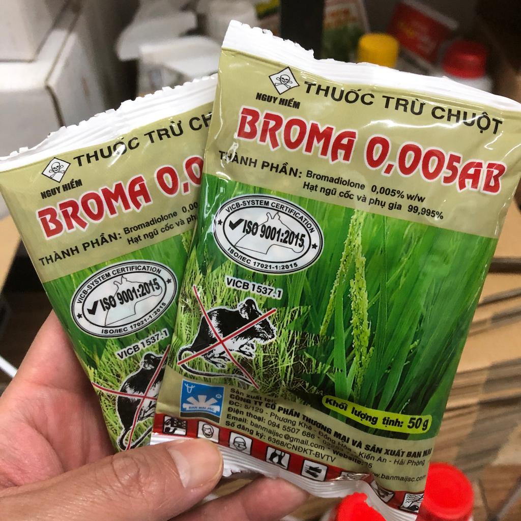 COMBO 10 GÓI THUỐC DIỆT CHUỘT SINH HỌC BOROMA 50G, DIỆT CHUỘT HIỆU QUẢ 100%