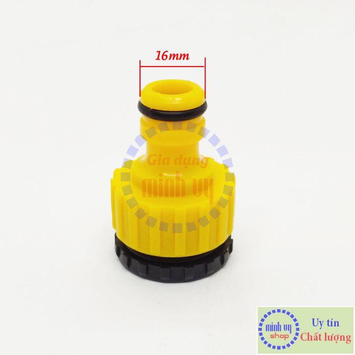 Đầu nối nhanh ren 21mm 27mm ra đầu nối nhanh 16mm , Khớp nối nhanh đực nối vòi nước ren 21 27