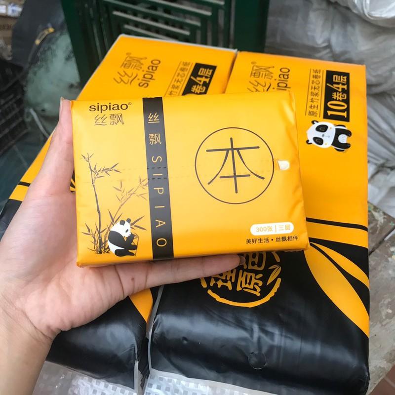 Giấy Ăn Gấu Trúc Sipao LOẠI 300 tờ/gói - Không chất tẩy trắng