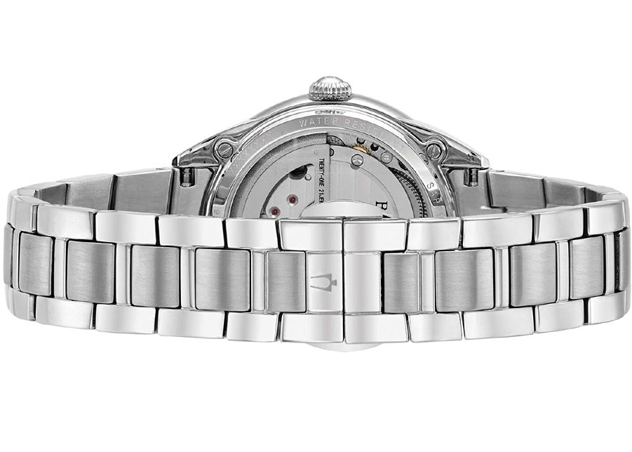 Đồng Hồ Nữ Bulova Đính Kim Cương Dây Thép Không Gỉ 96P181 - Mặt Xà Cừ