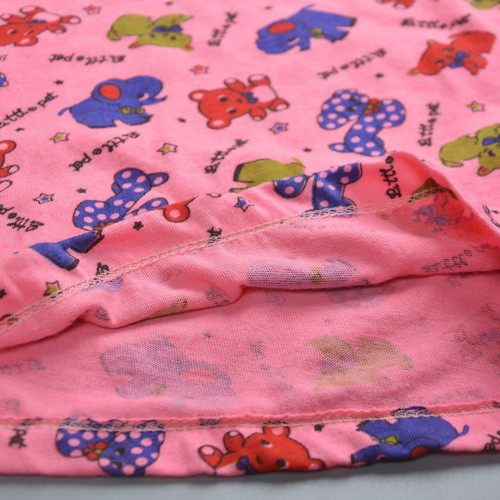 Đồ Bộ Cotton 2 Chiều in Hình Ngộ Nghĩnh Cho Bé Gái