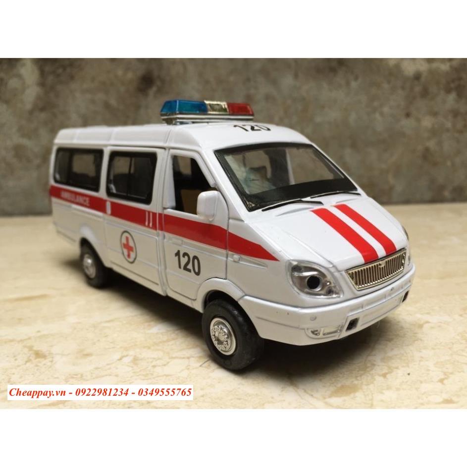 Mô hình xe ô tô Cứu thương AMBULANCE 1:32