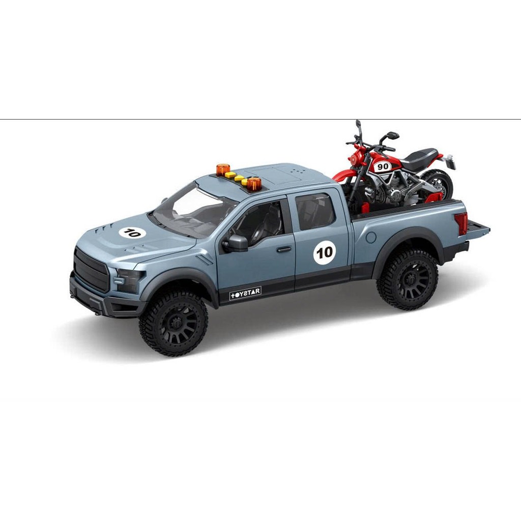 TOYSTAR - 666-90P Mô hình xe bán tải cảnh sát màu ghi (KT 41x16x19cm)