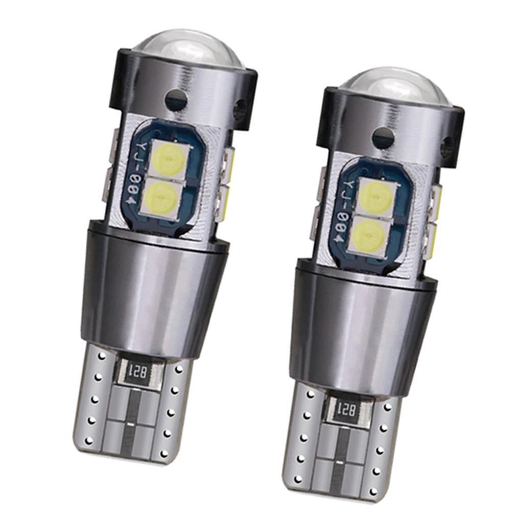 Pair T10-3030-10SMD 6000K White 1200LM LED Reading Light Bulbs Kit