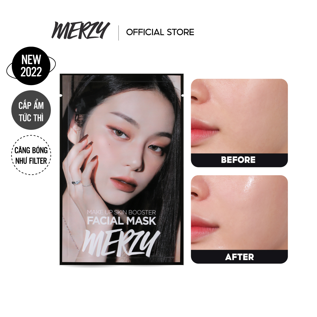 Mặt Nạ Cấp Ẩm, Làm Dịu Merzy Make Up Skin Booster Facial Mask 23ml