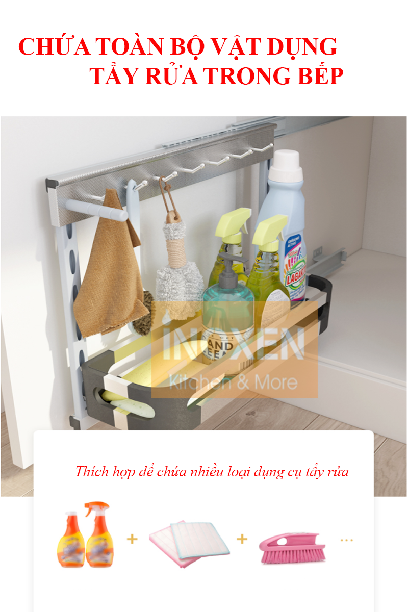 Kệ đựng chất tẩy rửa nhà bếp TRH250 - INOXEN