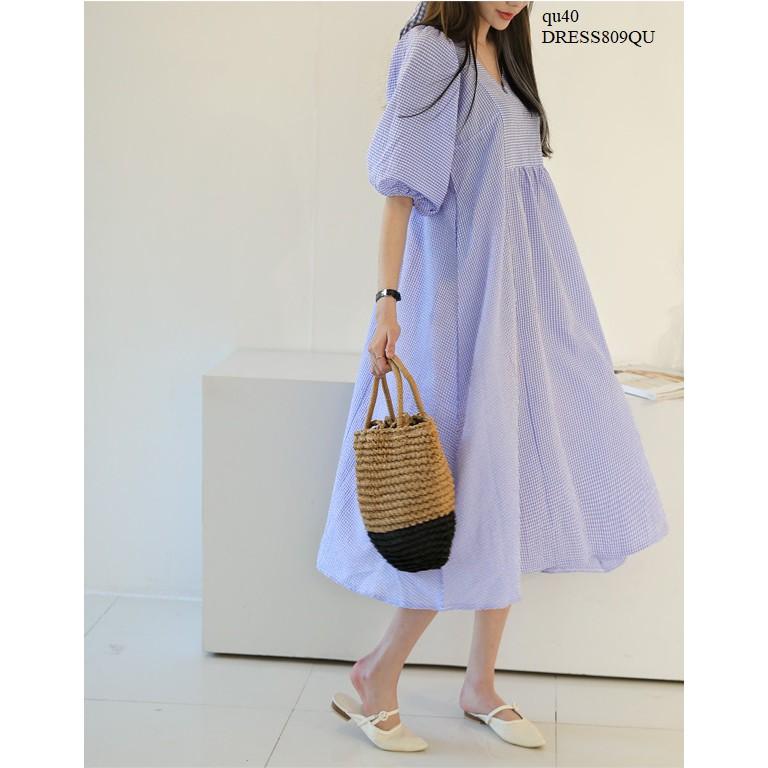 DRESS724 ĐẦM SUÔNG CỔ TIM