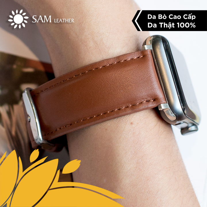 Dây Da Đồng Hồ Da Bò SAM Leather SAM011BW - Màu vàng bò, Lựa chọn màu sắc và chiều rộng tương thích