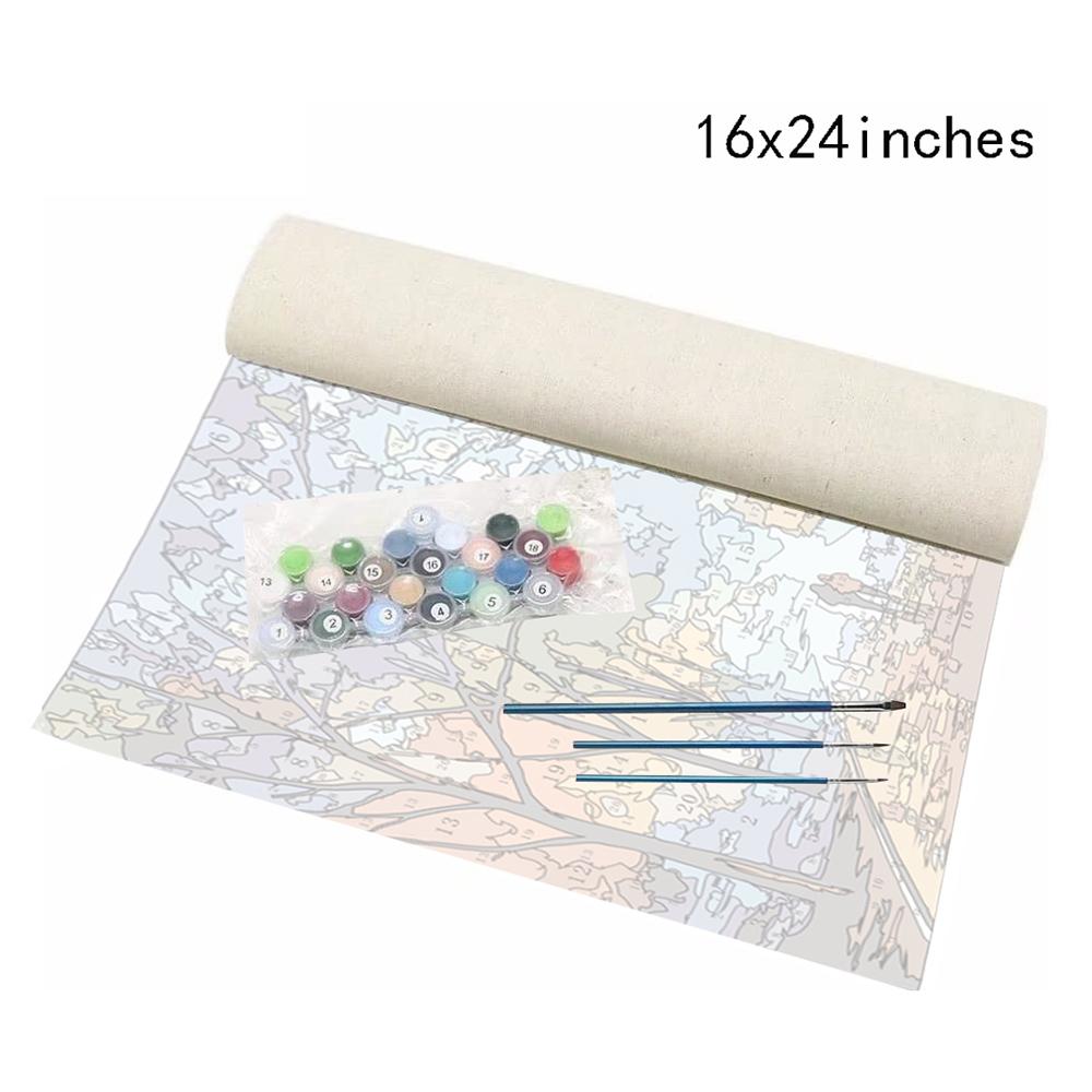 Tranh sơn dầu thủ công vẽ theo số Mẫu cảnh đẹp thiên nhiên