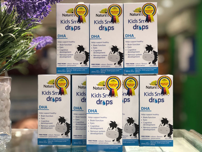 DHA Nature's Way Kids Smart Drops Dạng Giọt Giúp Tăng IQ, Phát Triển Não Bộ Cho Bé 20ml