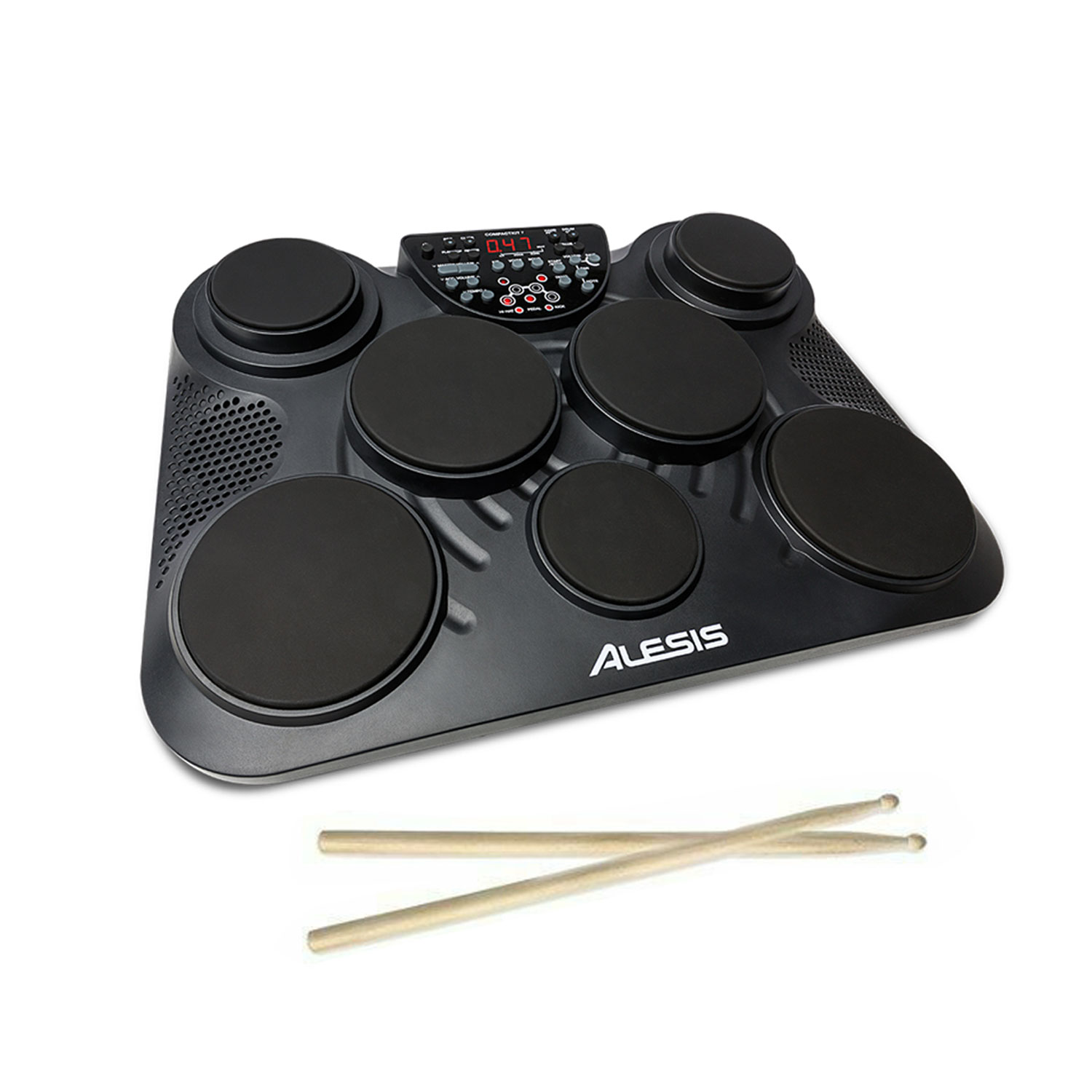 Bộ Trống Điện tử Alesis 7 Mặt Compactkit Ultra-Portable 7-Pad (Electronic Portable Digital Drum Kit - Nguồn, Dùi Trống, Pedal) - Kèm Móng Gẩy DreamMaker