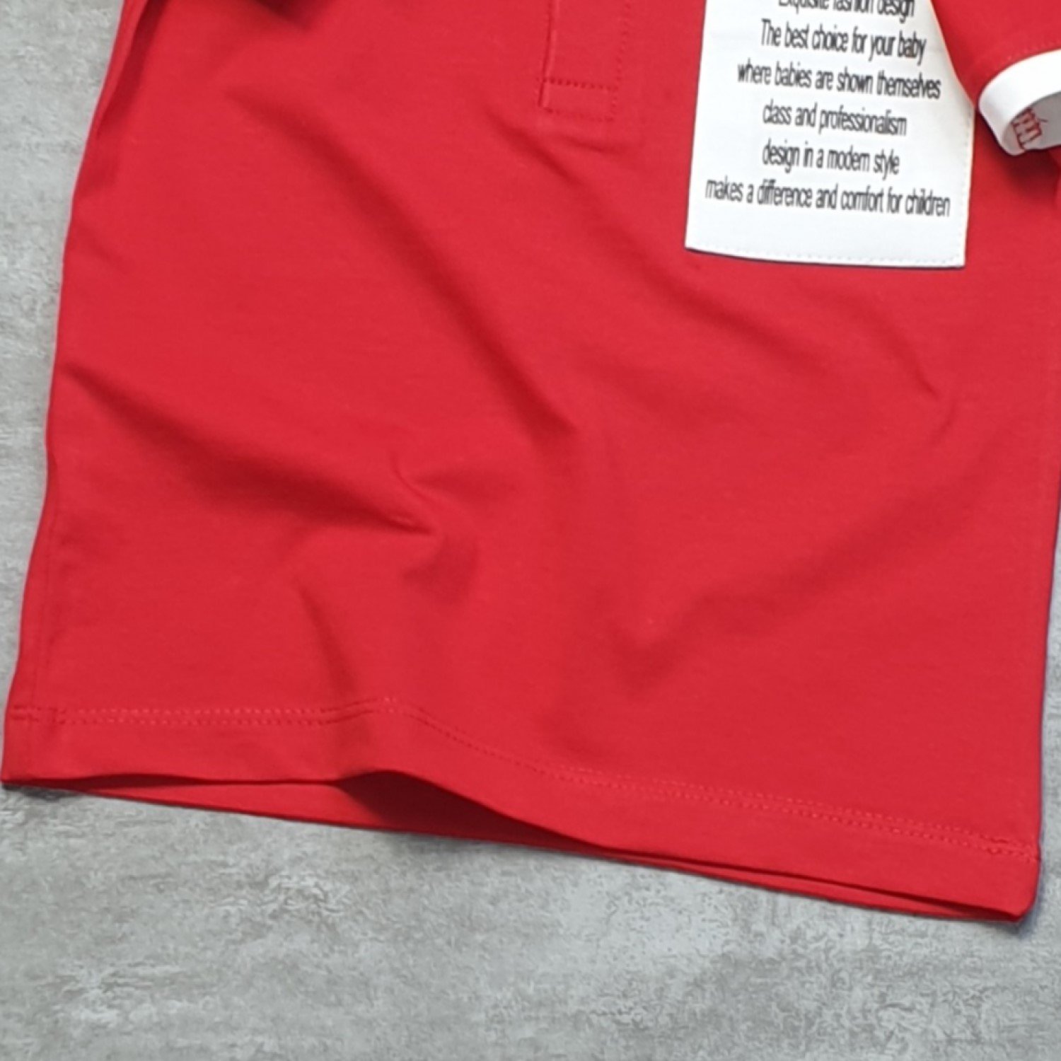 A00011XL Áo thun đỏ bé trai cổ bẻ, tay ngắn, chất thun cotton 100%, từ 7-14 tuổi