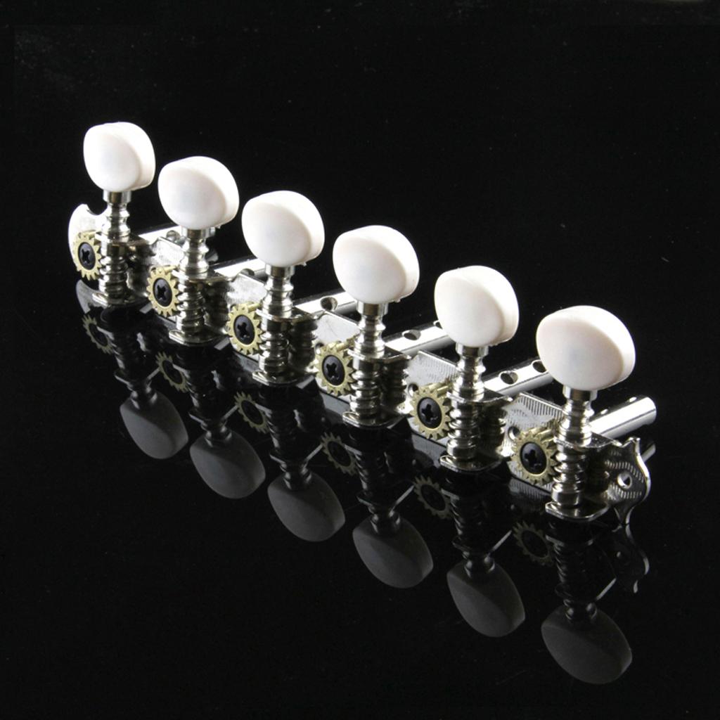 Acoustic Guitar Right Machine Heads Tuning Pegs Tuner Button White Handle