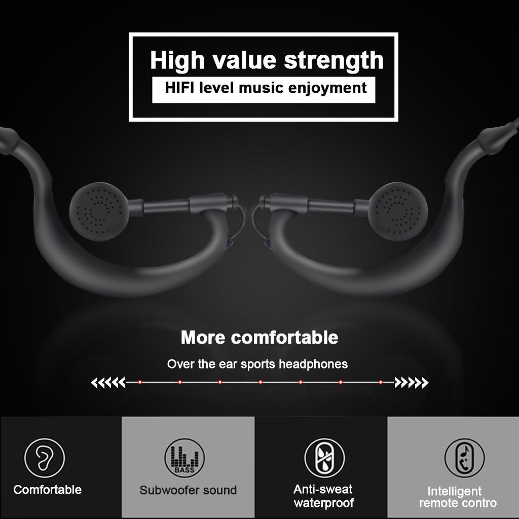 5Pieces 2  G Shape Clip-Ear Headset Earpiece with PTT for