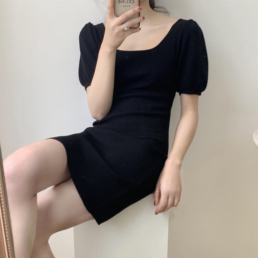 Đầm ôm Body phong cách quyến rũ, cổ vuông mới lạ cho nữ
