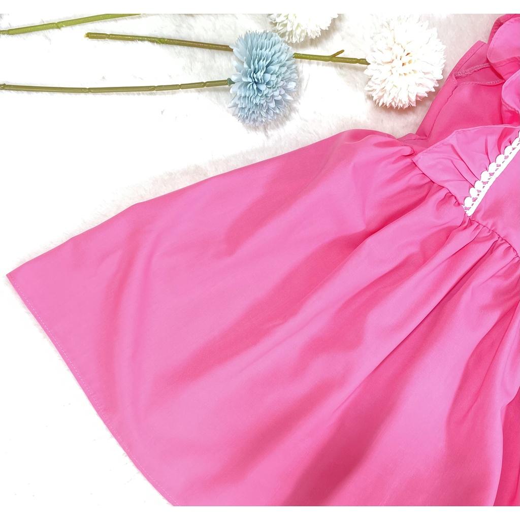 Đầm bé gái,váy trẻ em , hồng phối zen xinh xắn size 0 đến 8 tuổi.