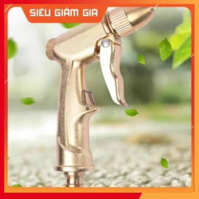 Bộ dây vòi xịt nước rửa xe, tưới cây đa năng, tăng áp 3 lần, loại 3m, 5m 206701-1Qđầu đồng, cút, nối PE, d.vàng