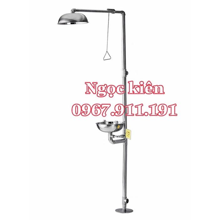 Bộ bồn rửa mắt và tắm khẩn cấp có chân đạp