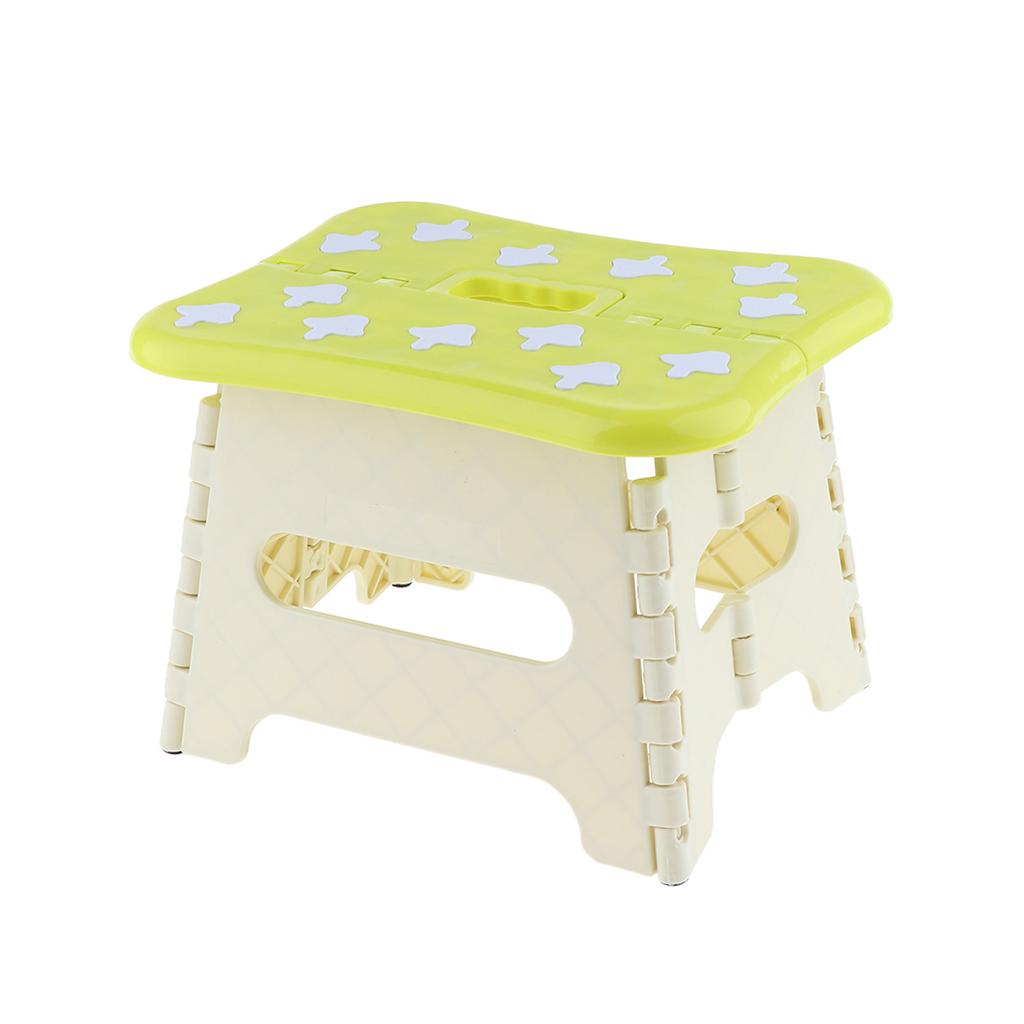 Folding Portable Step Stool for Kids, Toddlers and Adults Home Green Size S