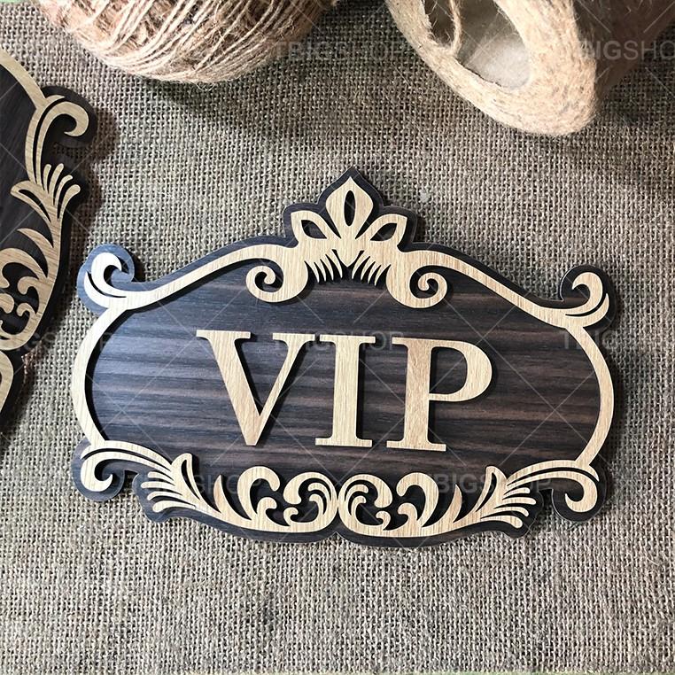 Bảng phòng VIP, số phòng gỗ dán tường bằng keo 2 mặt