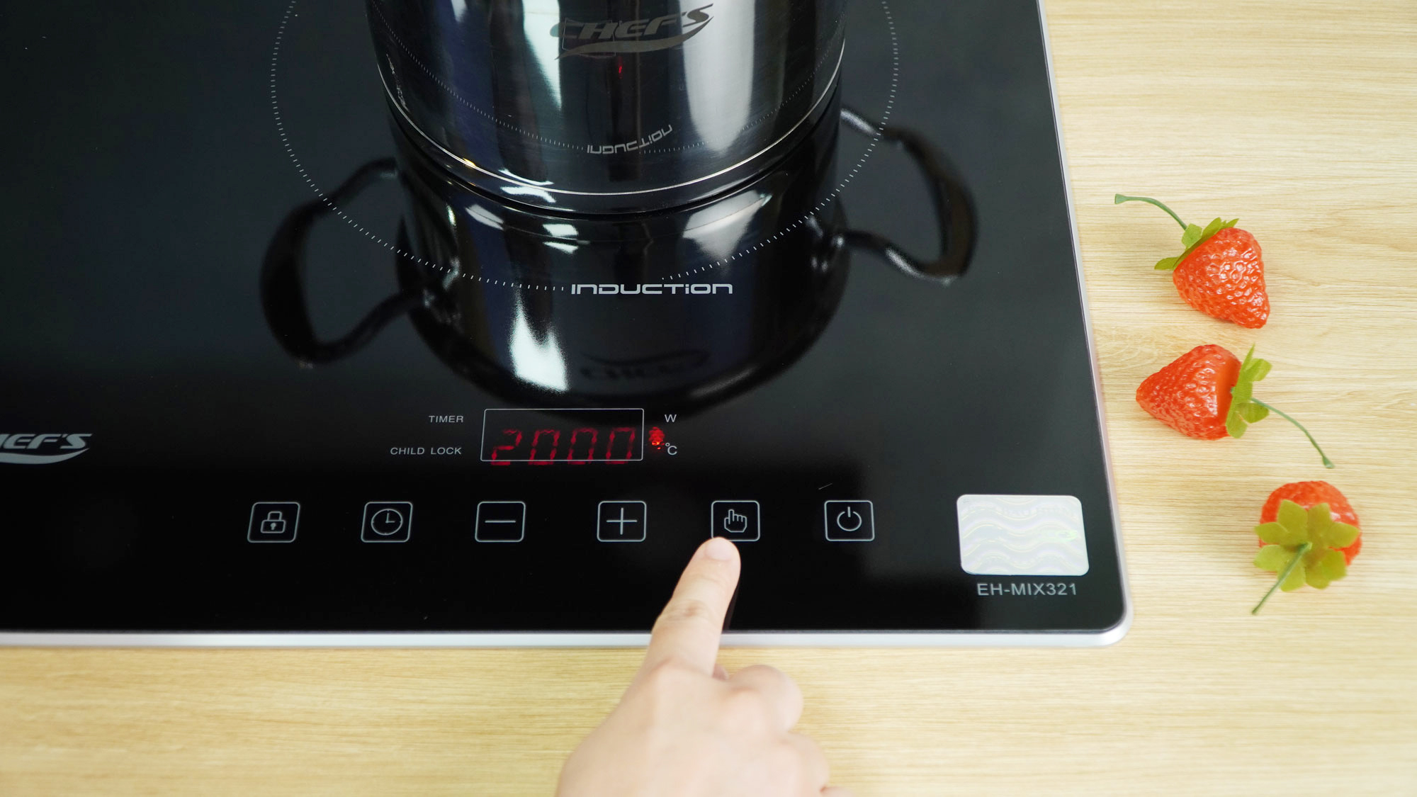 Bếp điện từ (1 từ 1 hồng ngoại) Chefs EH-MIX321 - HÀNG CHÍNH HÃNG