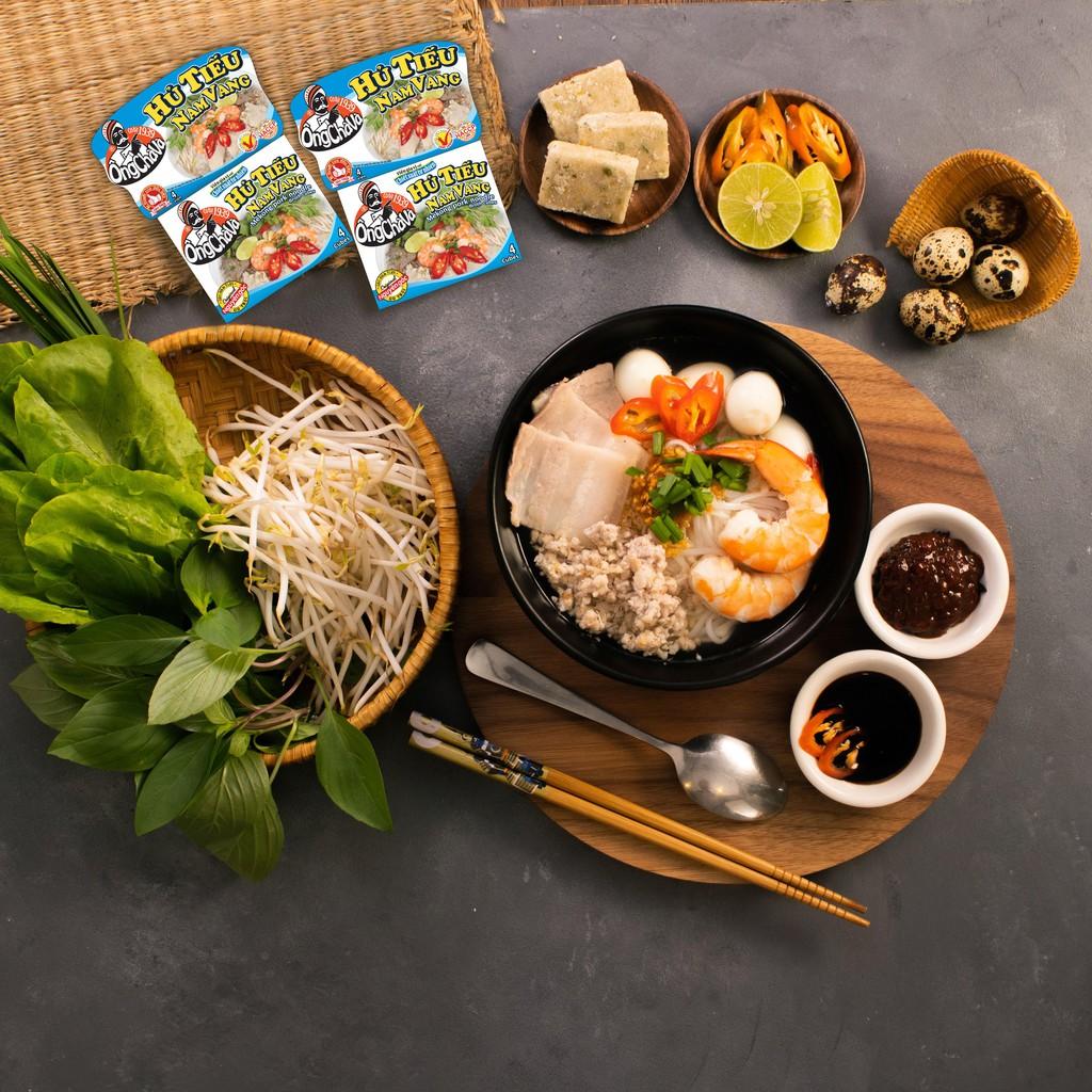 Lốc 12 Hộp Viên Gia Vị Hủ Tiếu Nam Vang Ông Chà Và 75g (Nam Vang Rice Noodle Broth Cubes)