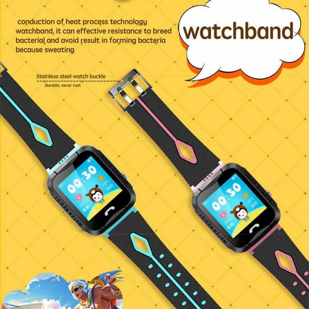 Đồng hồ định vị trẻ em LBS KKTick KidWatch AA07s thông minh, nghe gọi 2 chiều, màn hình cảm ứng, kháng nước IP67, camera 2.0 - Hàng nhập khẩu