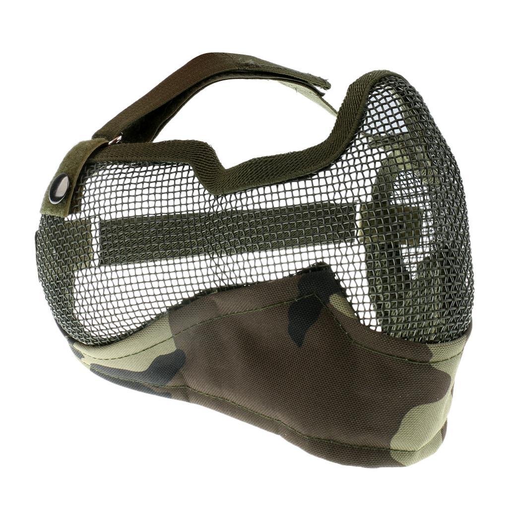 Outdoor Steel Mesh Half Face Mask CS Hunting Game Protection - 5 kinds