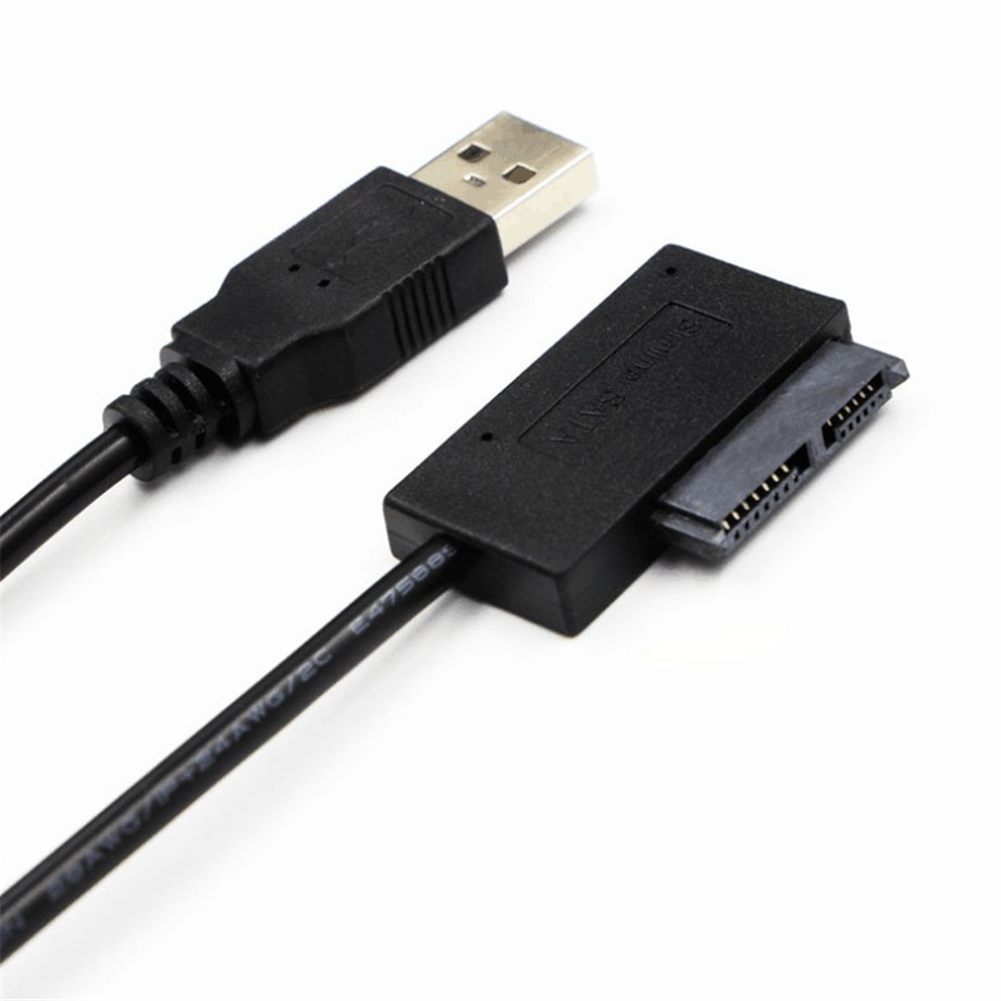 PzzPss USB 2.0 to Mini Sata II 7+6 13Pin Adapter Converter Cable For Laptop CD/DVD ROM Slimline Drive Converter HDD Caddy