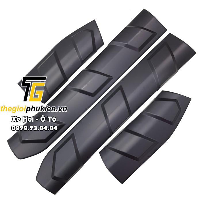 Bộ ốp sườn, nẹp sườn Toyota Corolla Cross nhựa ABS đen - Bản to