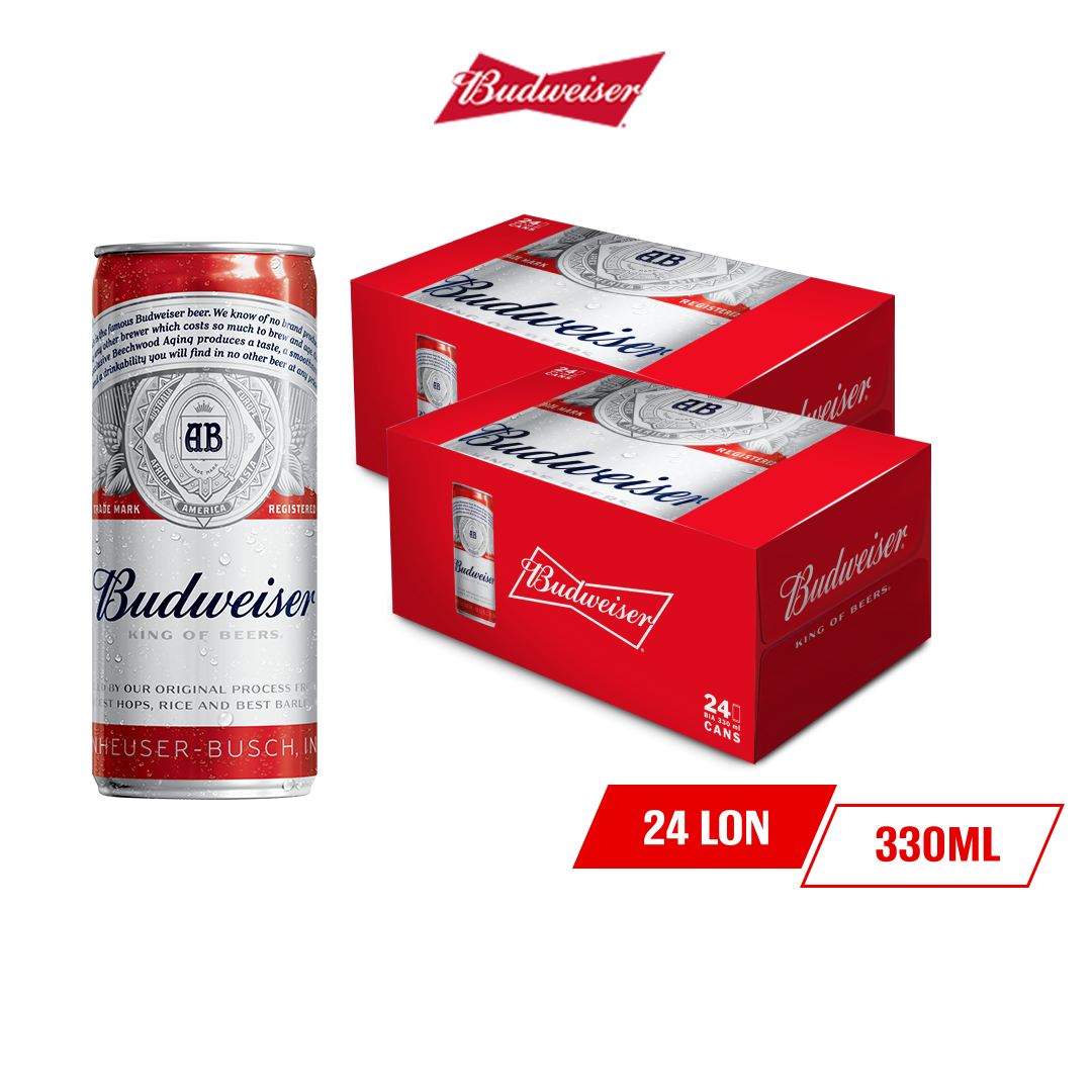 Combo 2 Thùng 24 Lon Bia Budweiser (330ml/ lon)