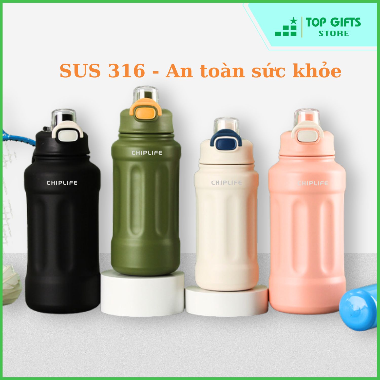 Bình giữ nhiệt BGN161 SUS316 600ml - 1000ml không gỉ - An toàn