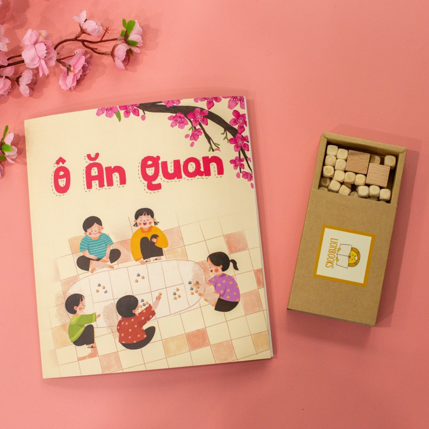 Bộ Đồ Chơi Dân Gian Ô ĂN QUAN Thiết Kế Độc Quyền Lionbooks - Chất Liệu Gỗ Tự Nhiên