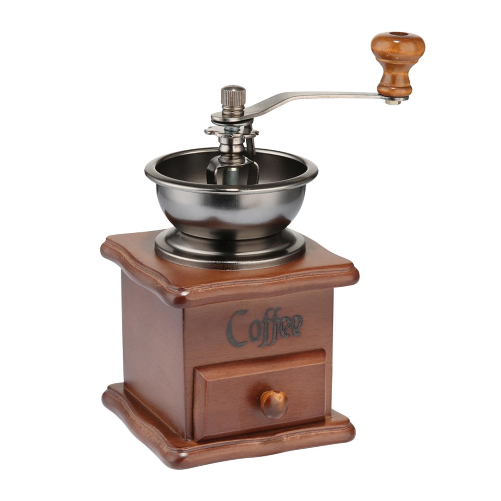 Vintage Style Classic Coffee Mill Hand Crank Coffee Grinders with Drawer