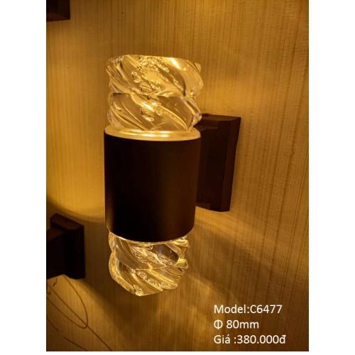 Đèn treo tường pha lê 2 đầu, đèn cầu thang, đèn trang trí phòng khách, phòng ngủ, ban côngca, quán cafe