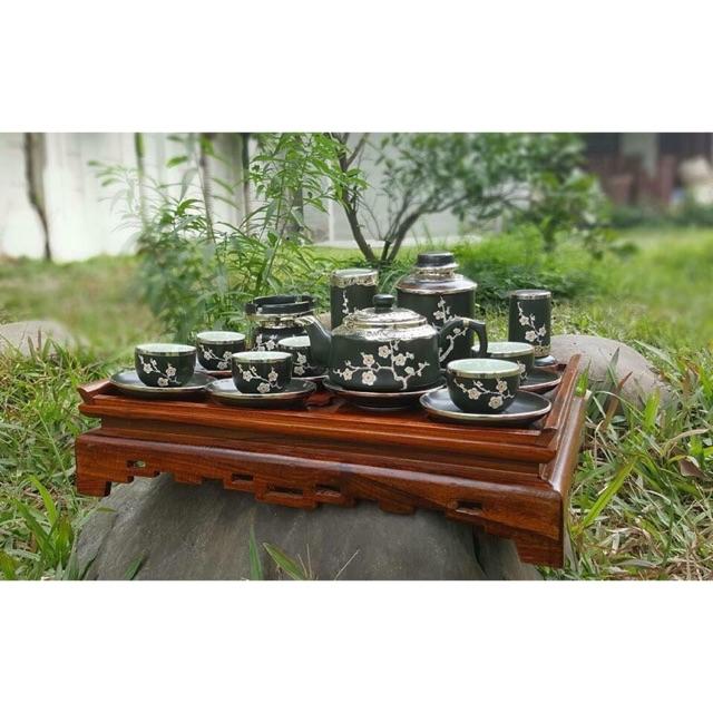 Bộ ấm trà bọc đồng