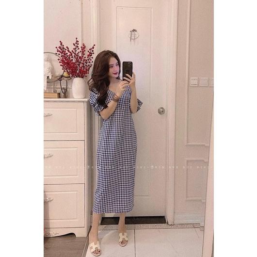 Váy maxi kẻ xoắn 2 kiểu siêu hot