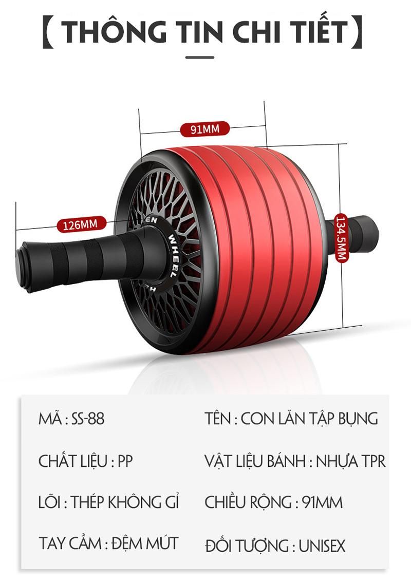 Con lăn tập bụng, tập lưng, tập vai chuyên nghiệp Sportslink SS-88