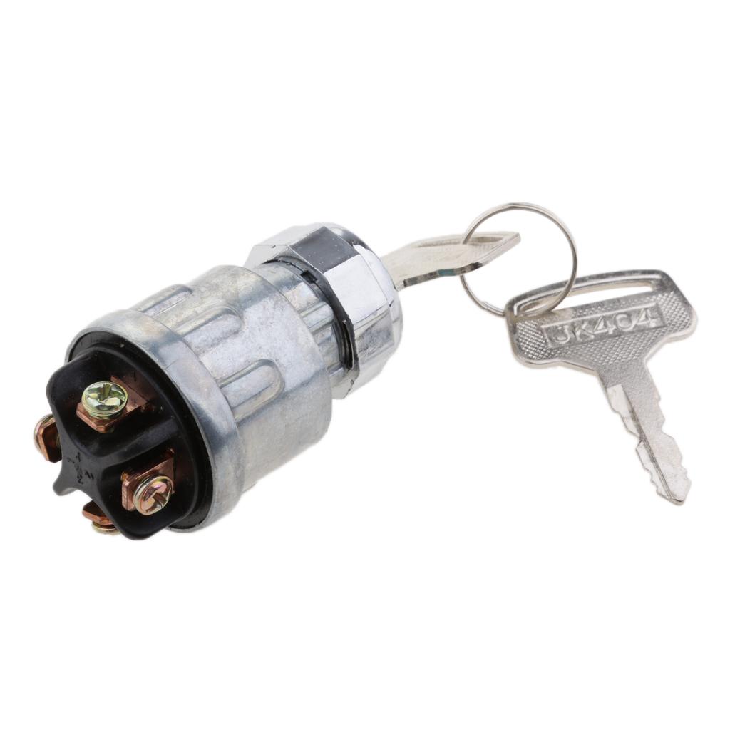 Universal Ignition Cylinder Switch Lock+2 Keys 4-Position for Car Truck