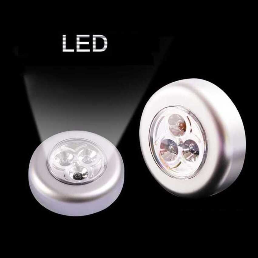 Bóng Đèn Led Dán Tường 3 bóng (combo 5 bộ) siêu sáng dùng pin 3A – Tích hợp xốp dính 2 mặt - Dán kệ sách, tủ quần áo, cốp xe, tường, tủ bếp, đầu giường