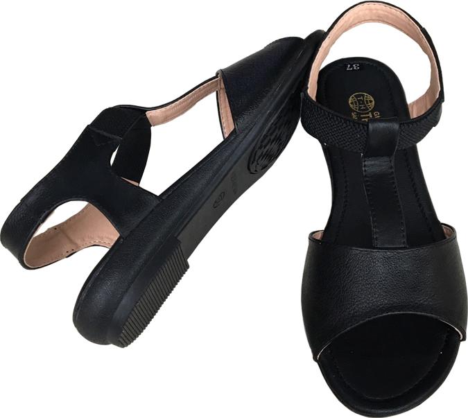 Giày sandal nữ Trường Hải da bò thật đế cao su không trơn dép cao 2.5cm dép thời trang cao cấp SDN074