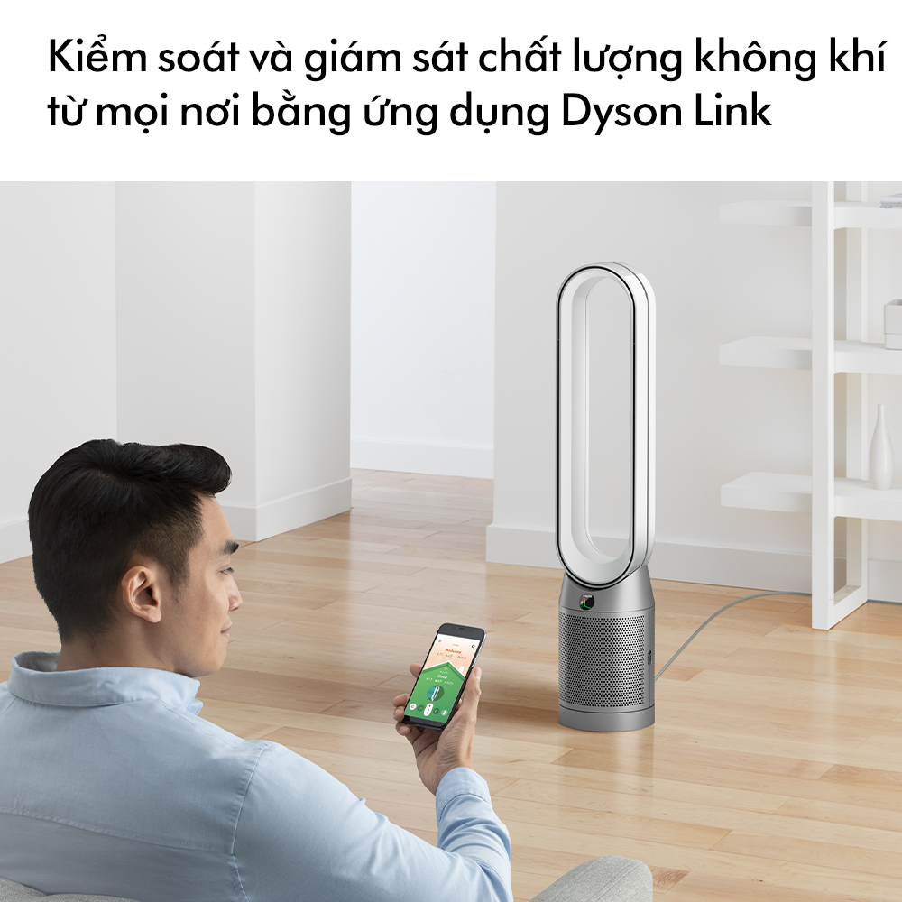 Quạt Không Cánh Lọc Không Khí Dyson Purifier Cool TP07, Máy Lọc Không Khí Với Bộ Lọc Hepa Loại 99% Vi Khuẩn, Bụi Mịn