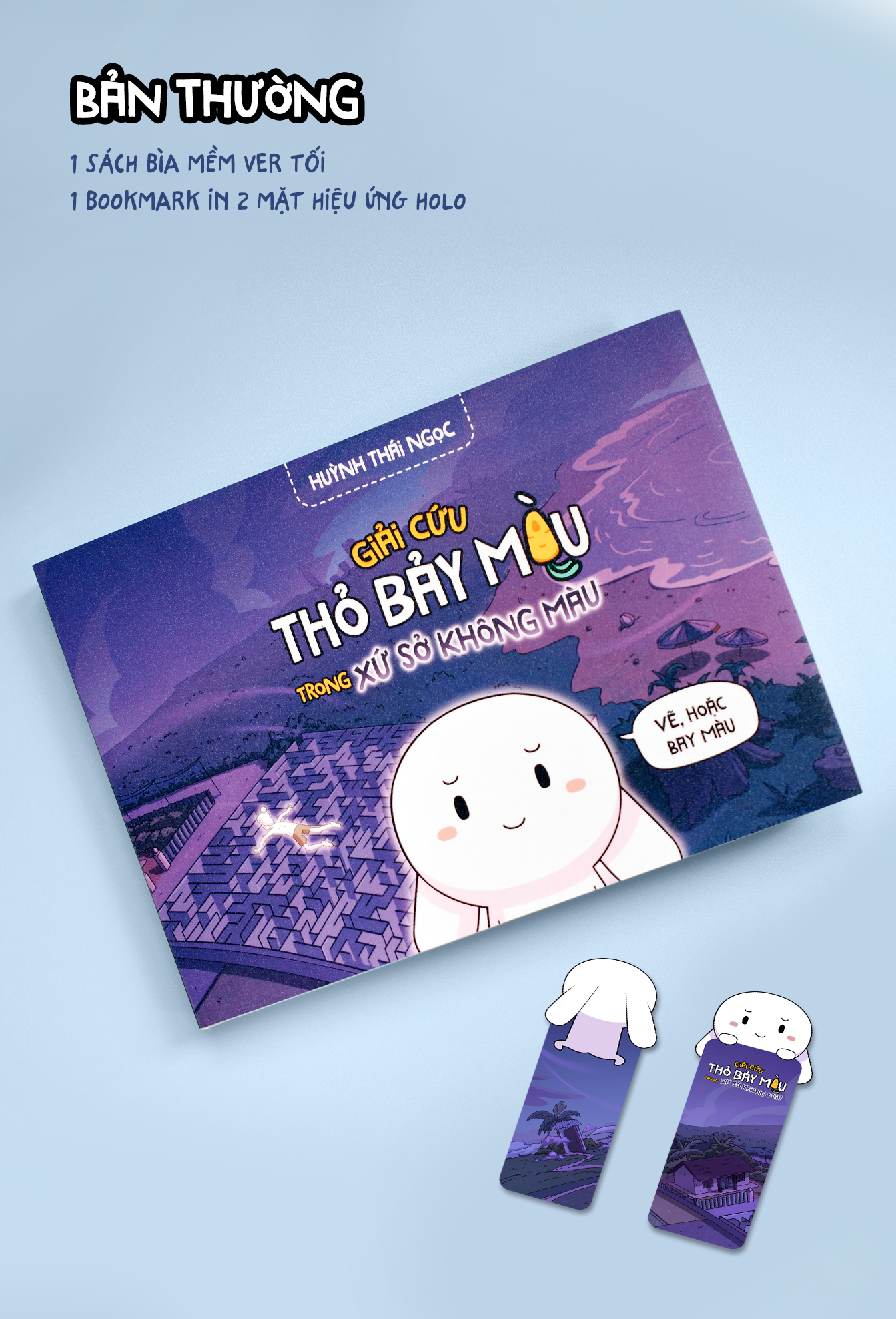 Sách - Truyện Tranh Tương Tác - Giải Cứu Thỏ Bảy Màu Trong Xứ Sở Không Màu - Tặng Kèm Bookmark 2 Mặt Cán Holo