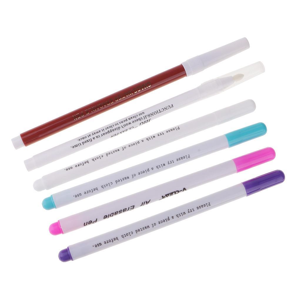 2-5pack 6pcs Water Soluble Pen Air Erasable Pen Clean Pen for Patchwork Cross