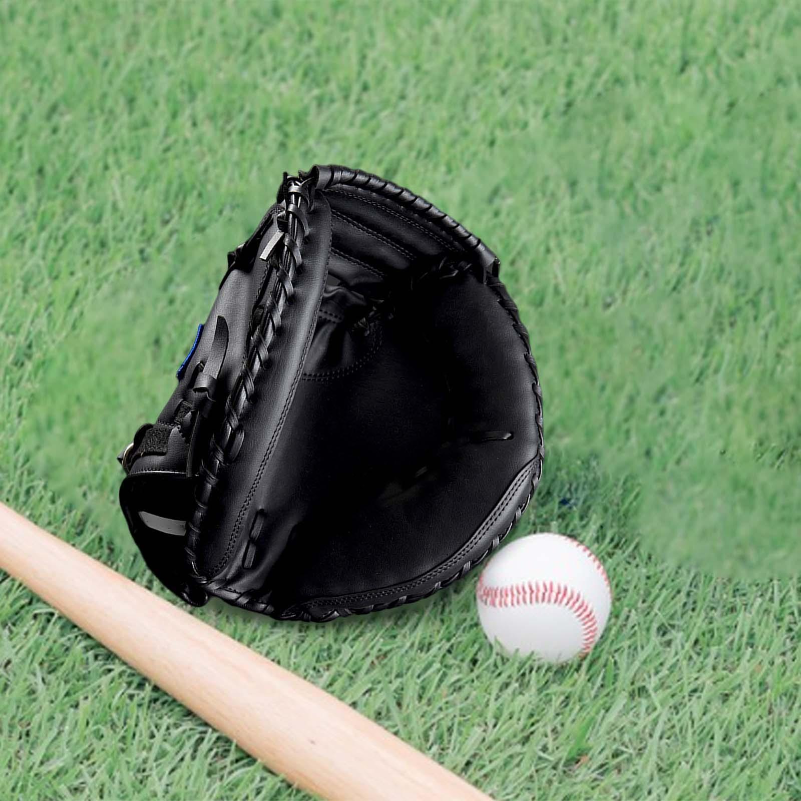 Baseball Catcher Gloves PU with Baseball Ball Teeball Glove Men Women Unisex