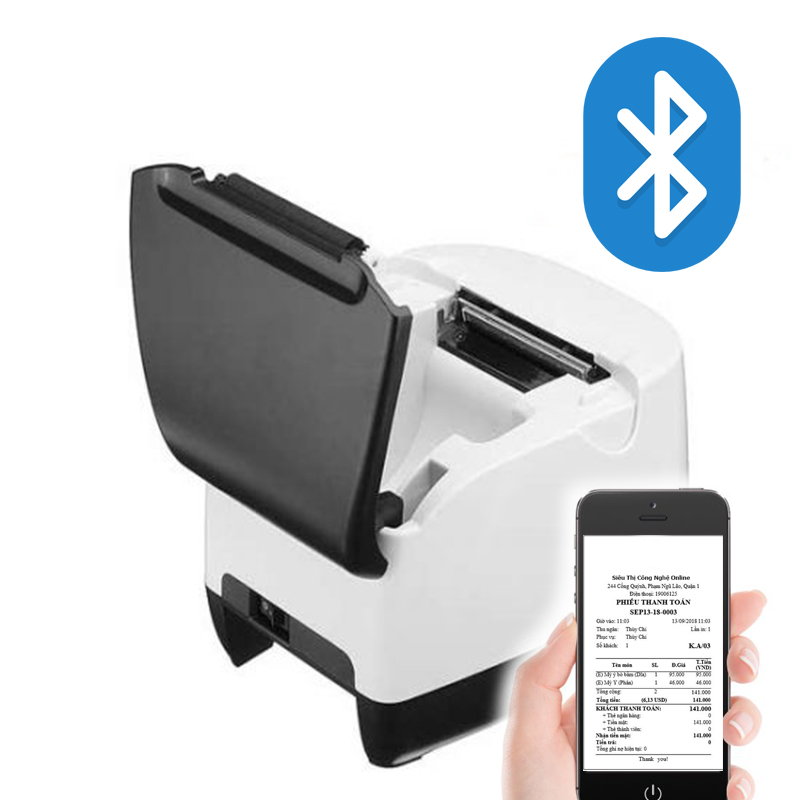MÁY IN HÓA ĐƠN, IN BILL KẾT NỐI BLUETOOTH VỚI ANDROID & IOS GPRINTER ISH58 - HÀNG CHÍNH HÃNG