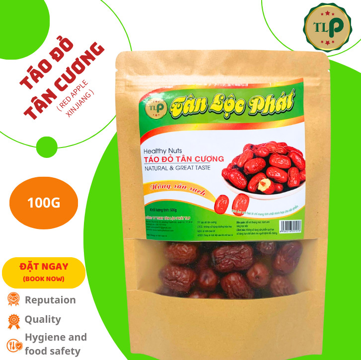 TÁO ĐỎ TÂN CƯƠNG TÂN LỘC PHÁT - BỊCH 100G